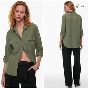 The Group by Babaton Utility Shirt / olive green/ woman’s size L